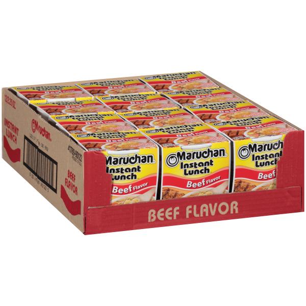 Maruchan Instant Lunch Beef Noodles 2.25 Ounce Size - 12 Per Case.