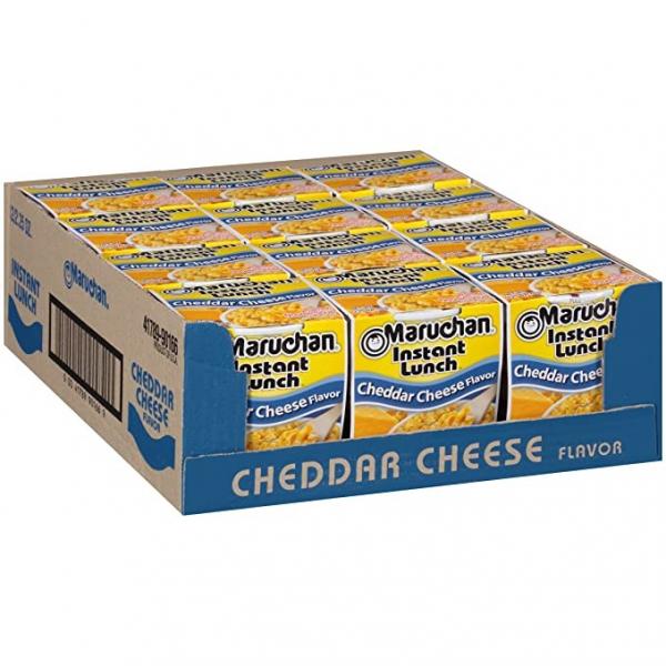 Maruchan Instant Lunch Cheddar Cheese Noodles 2.25 Ounce Size - 12 Per Case.