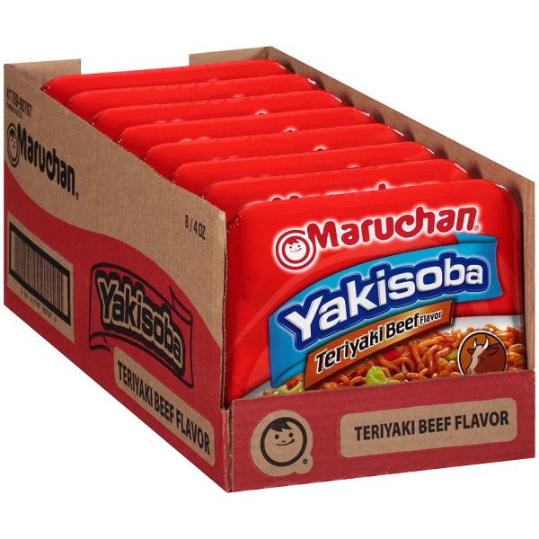 Maruchan Yakisoba Teriyaki Noodles Beef 4 Ounce Size - 8 Per Case.