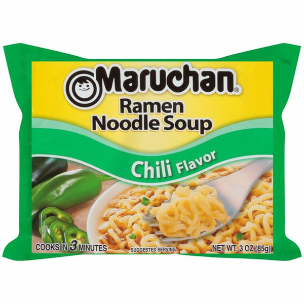 Maruchan Ramen Chili Noodles 3 Ounce Size - 24 Per Case.