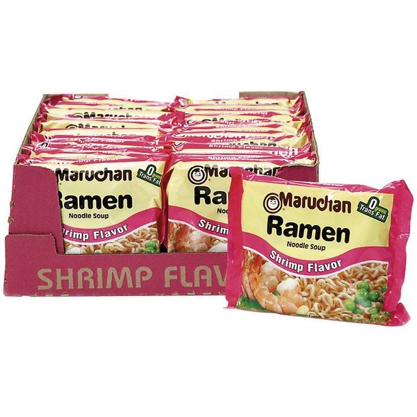 Maruchan Ramen Shrimp Noodles 3 Ounce Size - 24 Per Case.