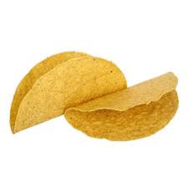 Mission 7" Large Yellow Taco Shells 25 Count Packs - 8 Per Case.