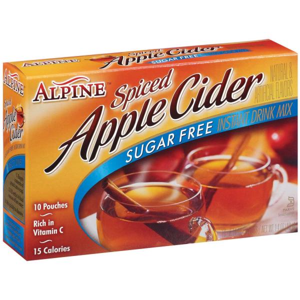 Alpine Sugar Free Spiced Cider Drink Mix 1.4 Ounce Size - 12 Per Case.