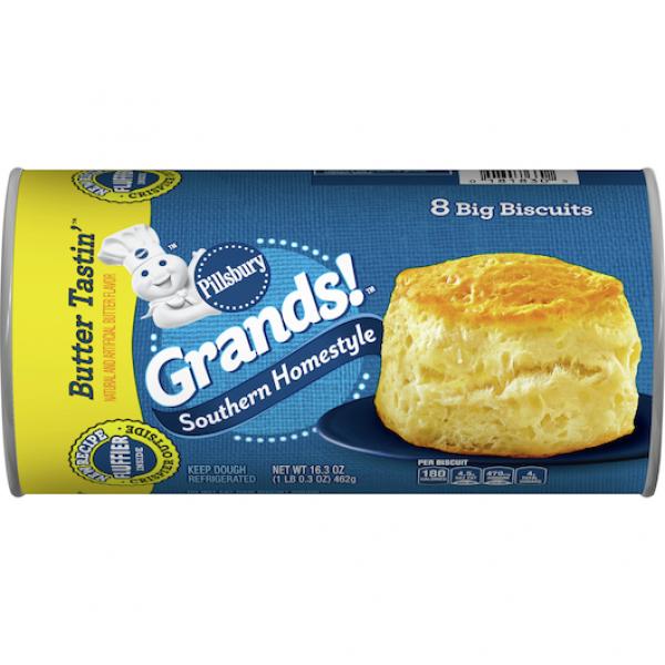 Pillsbury Biscuit Grands Butter Tastin 16.3 Ounce Size - 12 Per Case.