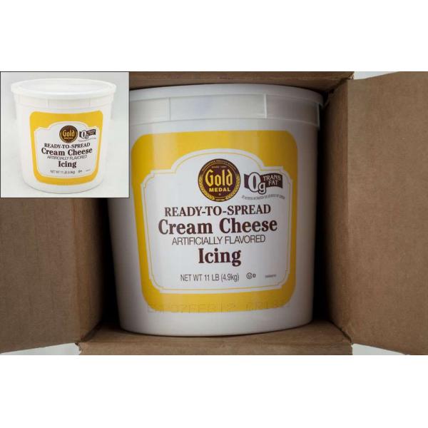 Gold Medal™ Icing Ready To Spread Cream Cheese 11 Pound Each - 2 Per Case.