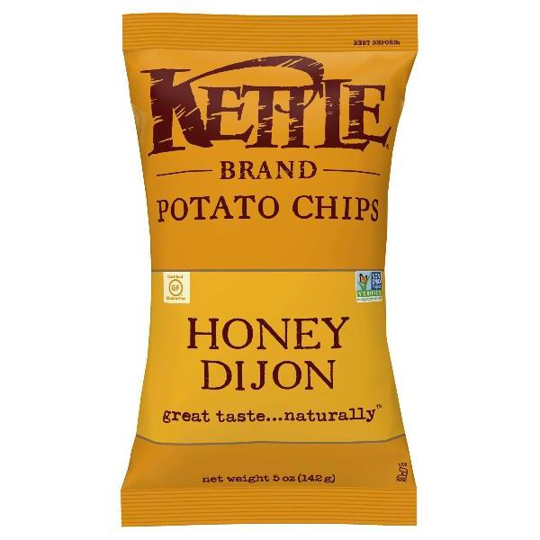 Kettle Brand Potato Chips Honey Dijon Kettlechips 5 Ounce Size - 15 Per Case.