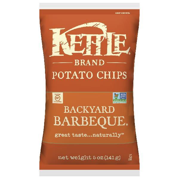 Kettle Brand Potato Chips Backyard Barbequekettle Chips 5 Ounce Size - 15 Per Case.