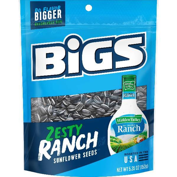 Bigs Hidden Valley Ranch Sunflower Seeds 5.35 Ounce Size - 12 Per Case.