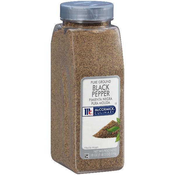 Mccormick Culinary Pure Ground Black Pepper 18 Ounce Size - 6 Per Case.