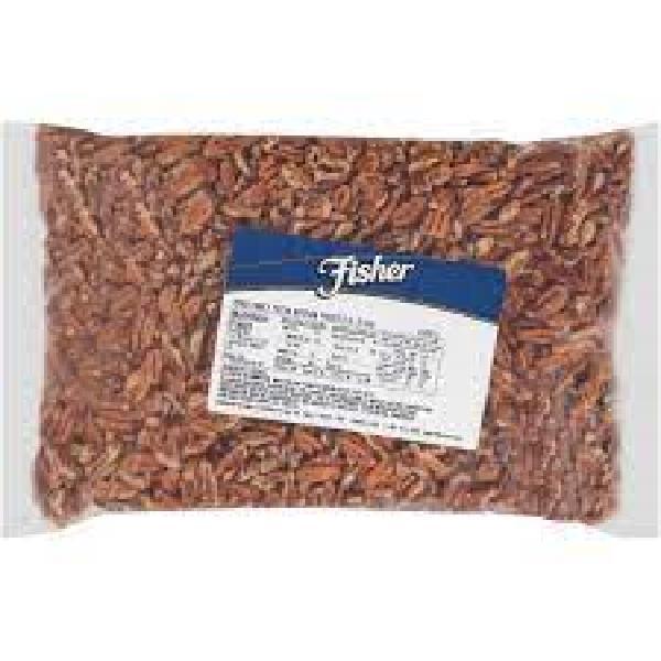 Fisher Pecan Pieces Fancy Small 5 Pound Each - 1 Per Case.