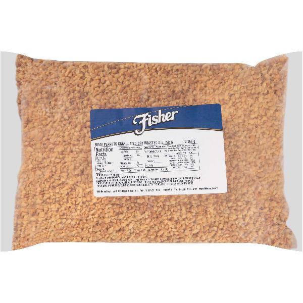 Fisher Dry Roasted Granulated Peanutsno Salt 5 Pound Each - 1 Per Case.