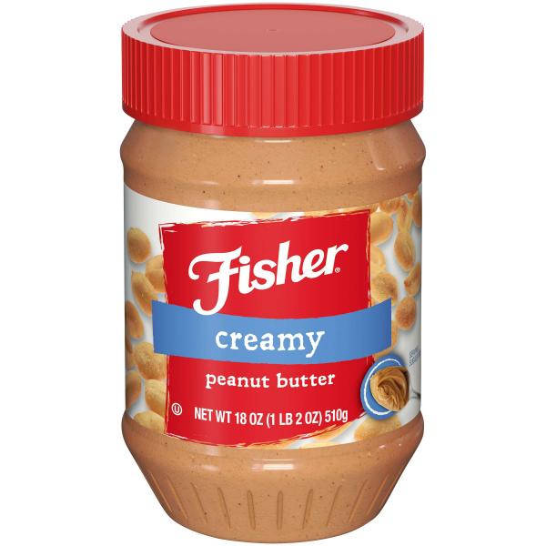 Fisher Peanut Butter Creamy 18 Ounce Size - 12 Per Case.