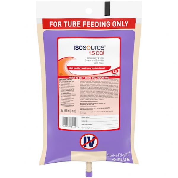 Nestle Isosource Cal Malnutrition Tubefeeding Tubefed Hi Cal Hi Nitrogen Liq Form 33.8 Fluid Ounce - 6 Per Case.