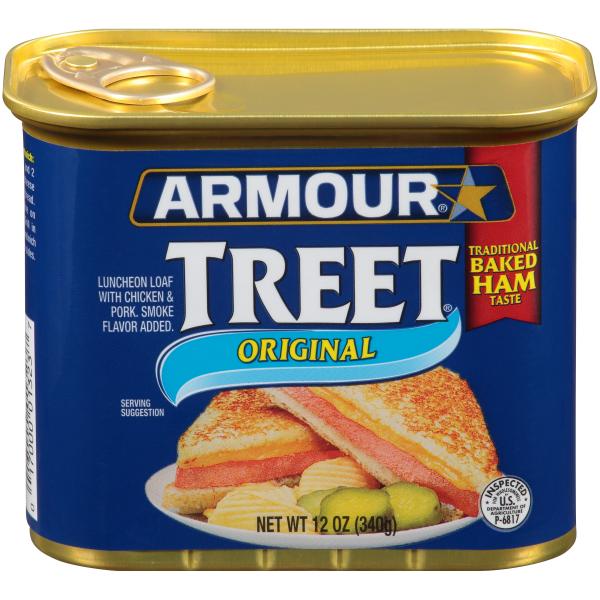 Armour Star Treet Luncheon Loaf Canned Meat 12 Ounce Size - 12 Per Case.