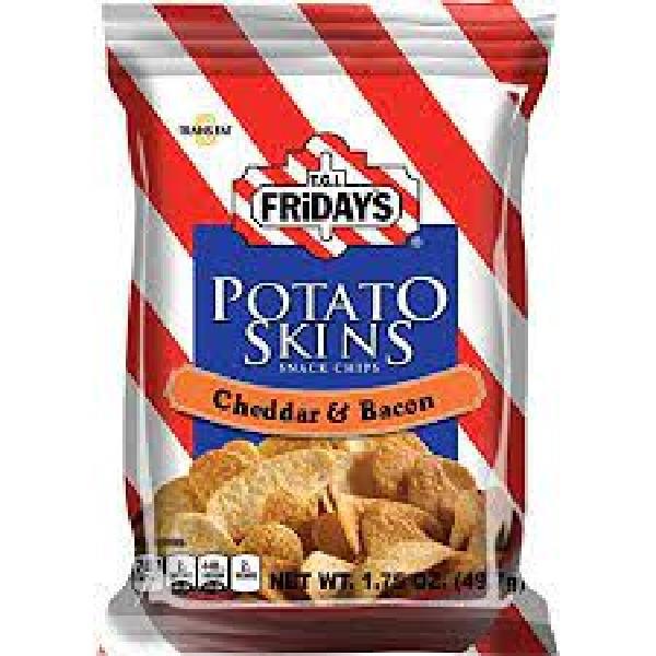 Tgif Cheddar And Bacon Potato Skins 1.75 Ounce Size - 55 Per Case.