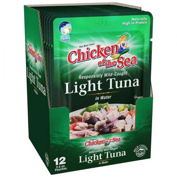 Chicken Of The Sea Light Tuna Pouch 2.5 Ounce Size - 12 Per Case.
