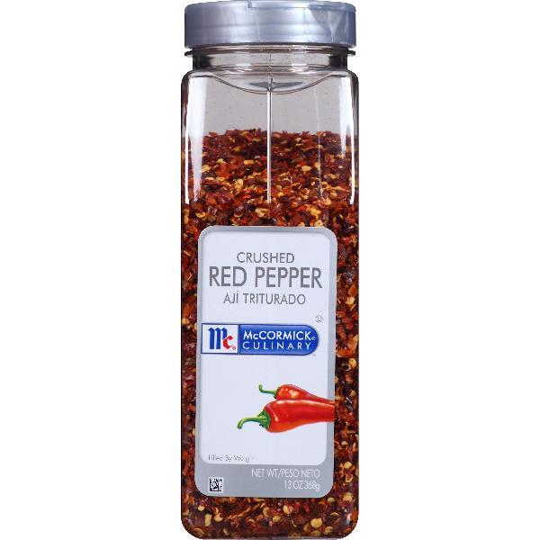Mccormick Culinary Crushed Red Pepper 13 Ounce Size - 6 Per Case.