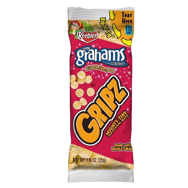 Kellogg's Gripz Crackers Cinnamon Grahams 0.9 Ounce Size - 150 Per Case.