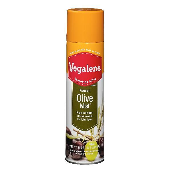 Vegalene Premium Olive Mist Seasoning Spray Aerosol 21 Ounce Size - 6 Per Case.