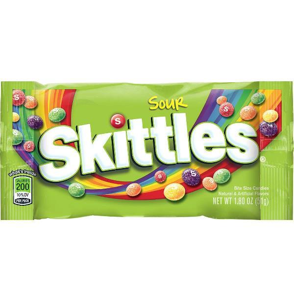 Skittles Sours Singles 1.8 Ounce Size - 288 Per Case.