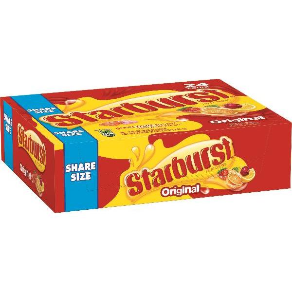 Starburst Original Fruit Share Size Twenty Four Packages Per Carton Cartons 3.45 Ounce Size - 144 Per Case.