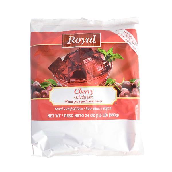Royal Cherry Gelatin Mix 24 Ounce Size - 12 Per Case.