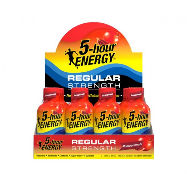 Hour Energy® Shot Regular Strength Pomegranate Pack 1.93 Fluid Ounce - 216 Per Case.