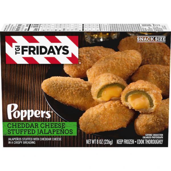 Tgif Frozen Pizza & Appetizers Cheddar Cheesestuffed Jalapenos 8 Ounce Size - 8 Per Case.