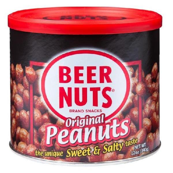 Beer Nuts Peanut Can 12 Ounce Size - 12 Per Case.