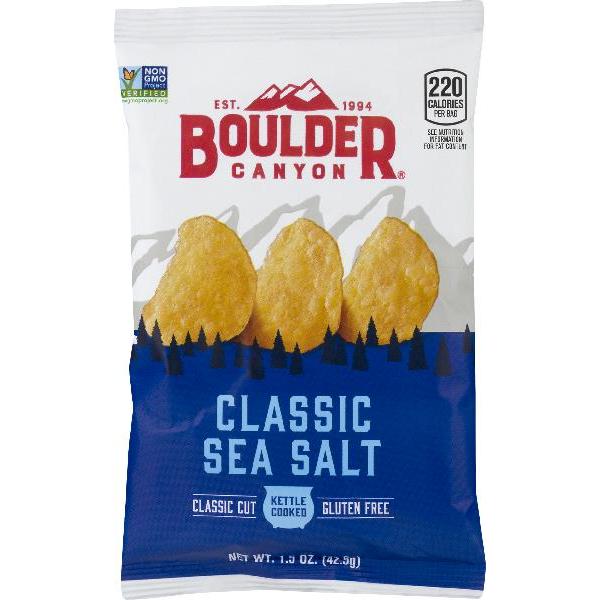 Boulder Sea Salt Kettle Chip 1.5 Ounce Size - 55 Per Case.