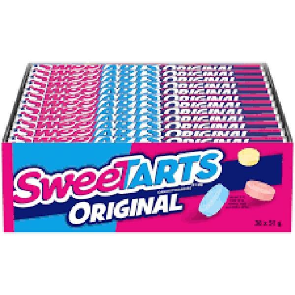 Sweetarts Original Single Rolls 1.8 Ounce Size - 10 Per Case.