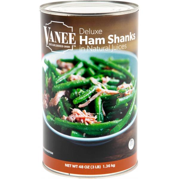 Deluxe Ham Shanks In Natural Juices 48 Ounce Size - 6 Per Case.