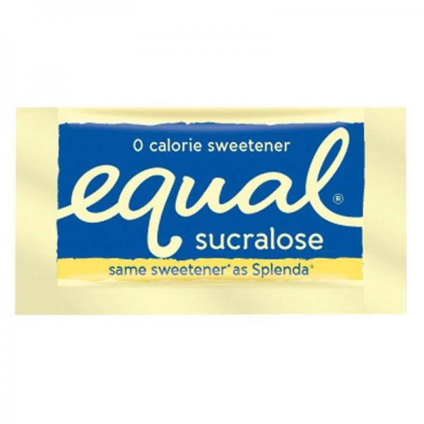 Equal Single Serve Packets Yellow 1 Grams Each - 2000 Per Case.