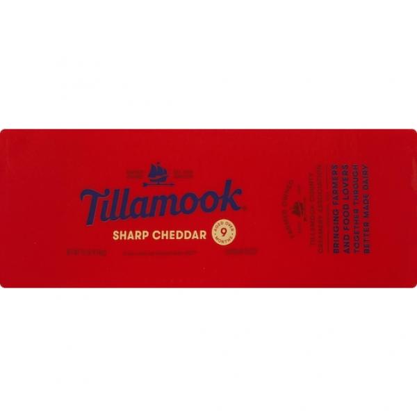 Tillamook Sharp Yellow Cheddar Loaf 10 Pound Each - 1 Per Case.