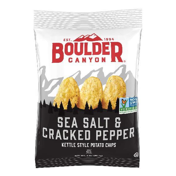Boulder Sea Salt & Pepper Chip 2 Ounce Size - 8 Per Case.