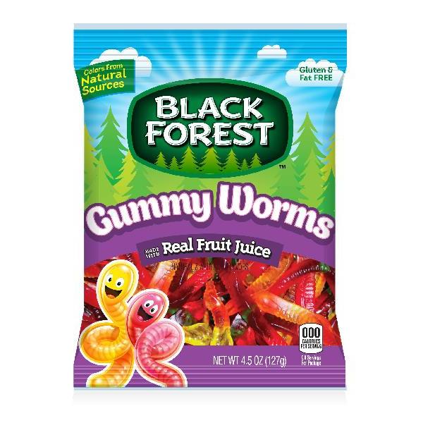 Black Forest Gummy Worms 4.5 Ounce Size - 12 Per Case.