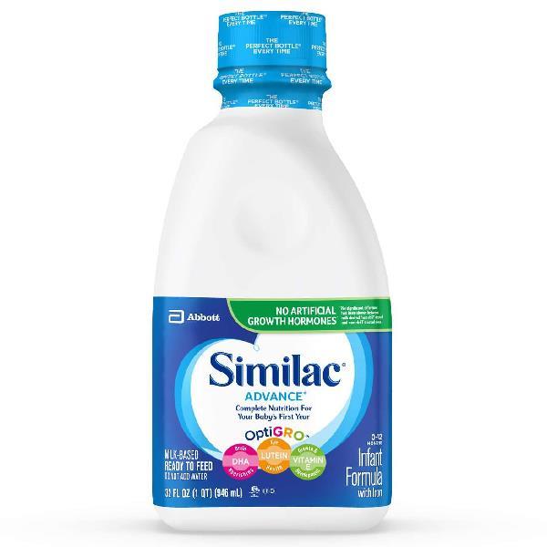 Similac Advance Ready To Feed Qt Bottle 32 Fluid Ounce - 6 Per Case.