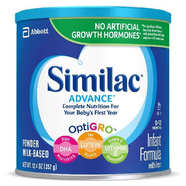 Similac Advance Powder Can 12.4 Ounce Size - 6 Per Case.