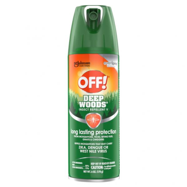 Off Aerosol Deep Wood Scented 6 Ounce Size - 12 Per Case.