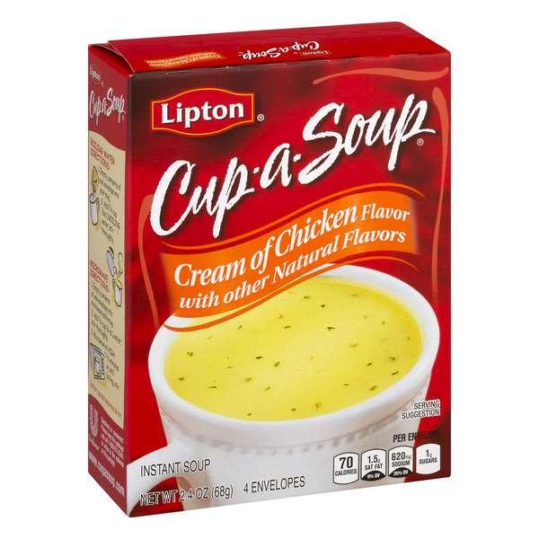 Lipton Cup A Soup Creamy Chicken Pouch 2.4 Ounce Size - 12 Per Case.