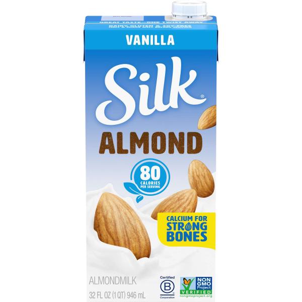 Silk Aseptic Vanilla Almond Milk ML 946 ML - 6 Per Case.