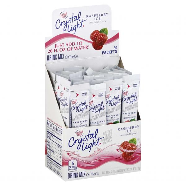 CRYSTAL LIGHT Sugar Free Variety Pack On-the-Go Mix 30-0.15 Packets per Box 4 Boxes)