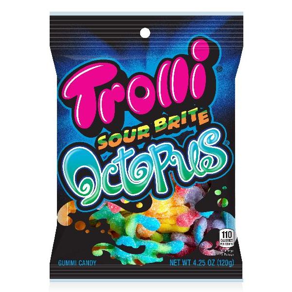 Trolli Brite Octopus Gummy Candy pack Of 4.25 Ounce Size - 12 Per Case.