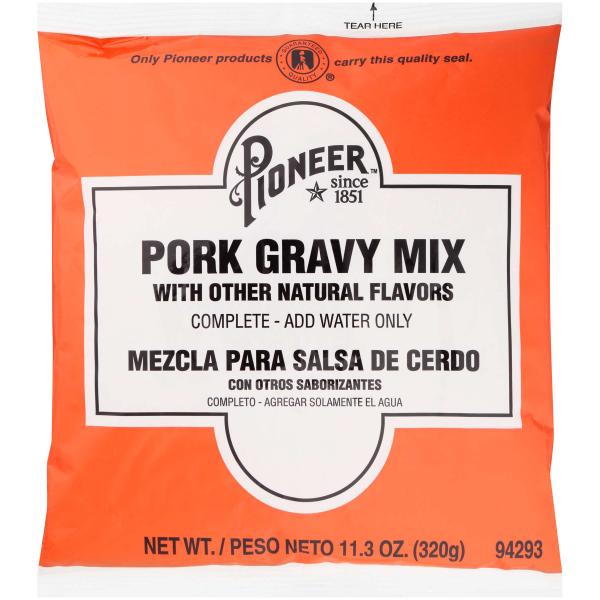Pioneer Pork Gravy Mix 11.3 Ounce Size - 6 Per Case.