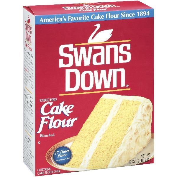 Swans Down Flour Cake Flour 32 Ounce Size - 8 Per Case.
