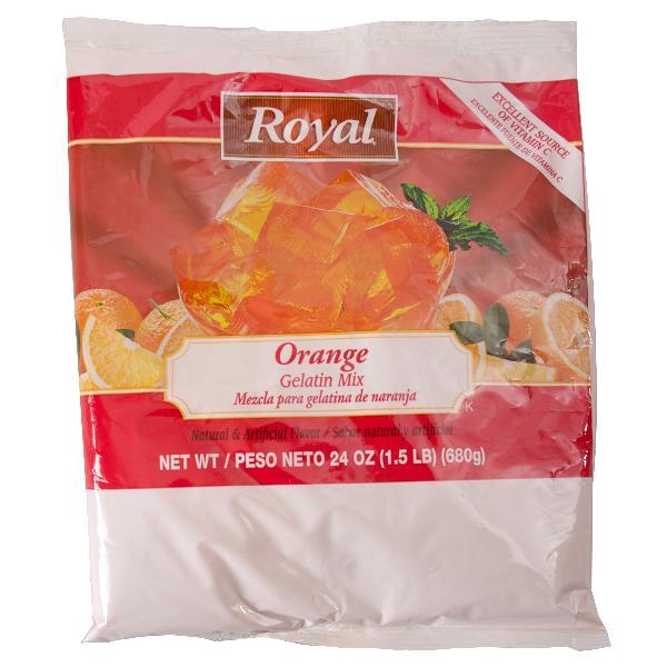 Royal Orange Gelatin Mix 24 Ounce Size - 6 Per Case.