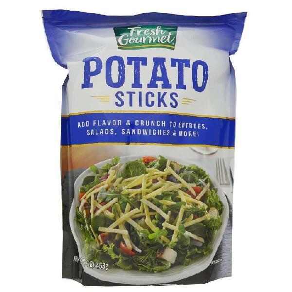 Fresh Gourmet Potato Sticks 1 Pound Each - 10 Per Case.