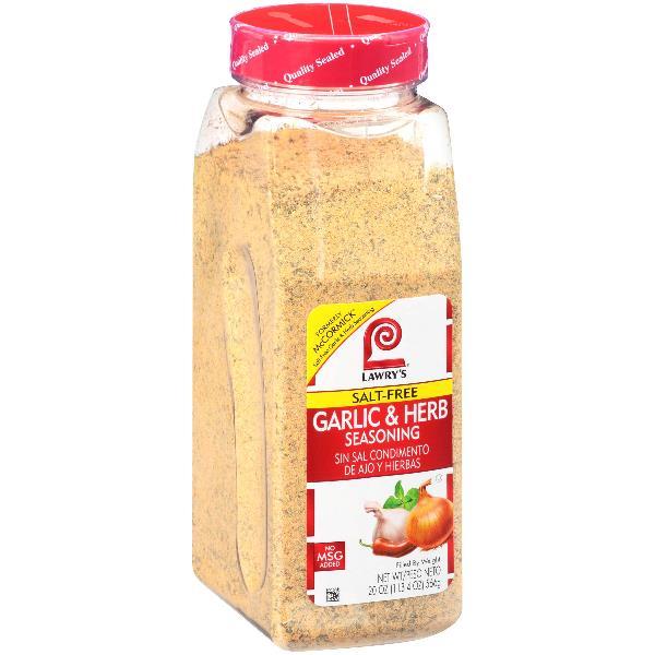 Lawry's Garlic & Herb Seasoning 20 Ounce Size - 6 Per Case.