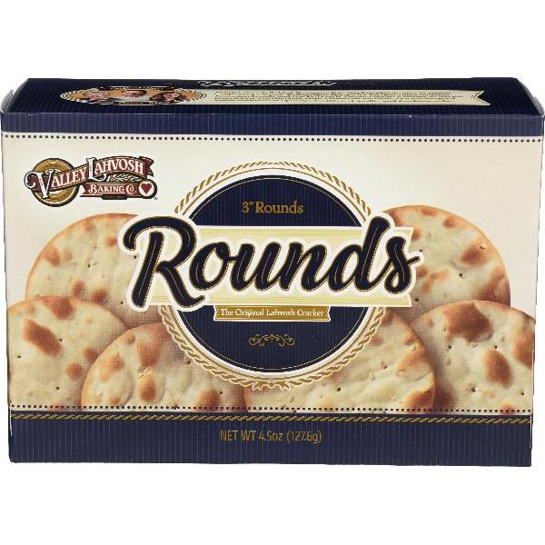Lahvosh Crackerbread 3" Original Rounds 4.5 Ounce Size - 12 Per Case.