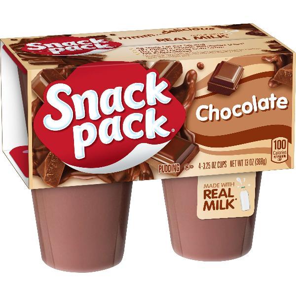 Snack Chocolate Pudding Cups Count Pack 13 Ounce Size - 12 Per Case.